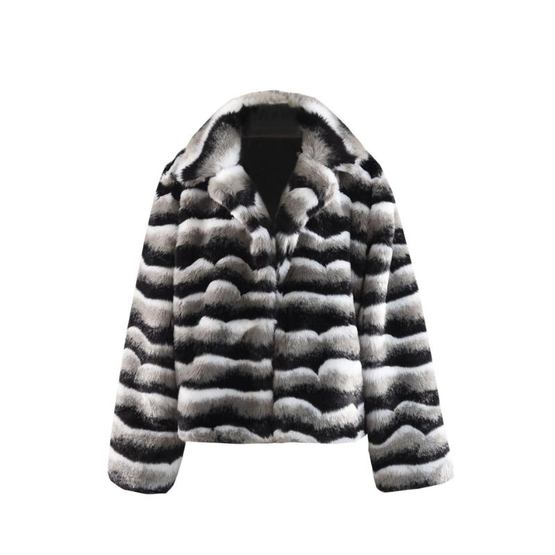 2024 nowych kobiet charakter szlachetny płaszcz damski pasek ciepły luksusowy płaszcz z imitacji futra norek stany jesienią i zimą kobieta imitacja futra