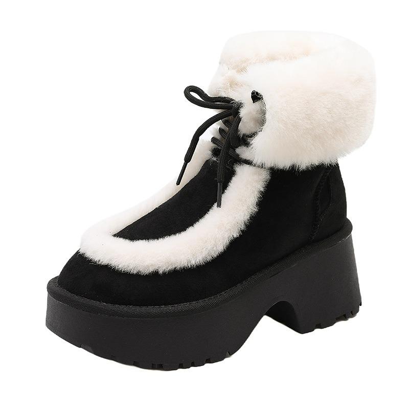 

Oil sentence snow boots big cotton autumn and winter small man height increase thick-soled snow boots cotton boots 40 чорний