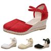Elegant Women'S Sandals Weave Beach Women Round Fashion Wedges Comfortable Sandals Toe Breathable Shoes Summer Chanclas De Mujer