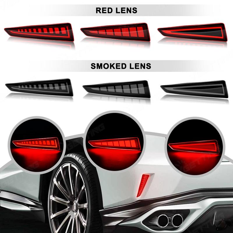 For Lexus RX350 RX350L RX450hL RX450h 2016 2017 2018 2019 Rear Bumper Reflector Lights with Dynamic Turn Signal Brake Lamps 12V