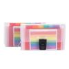 Rainbow 13-Compartment Mini Accordion Folder - A6 Multi-layer Document and Receipt Organizer with Snap Button Closure.