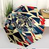 Paraguas de Apertura y Cierre Automático con Estampado del Manchester United F.C., Paraguas Plegable Portátil, para Viajes al Aire Libre, Viajes de Negocios, Viajes de Camping, Regalo de Cumpleaños Ideal