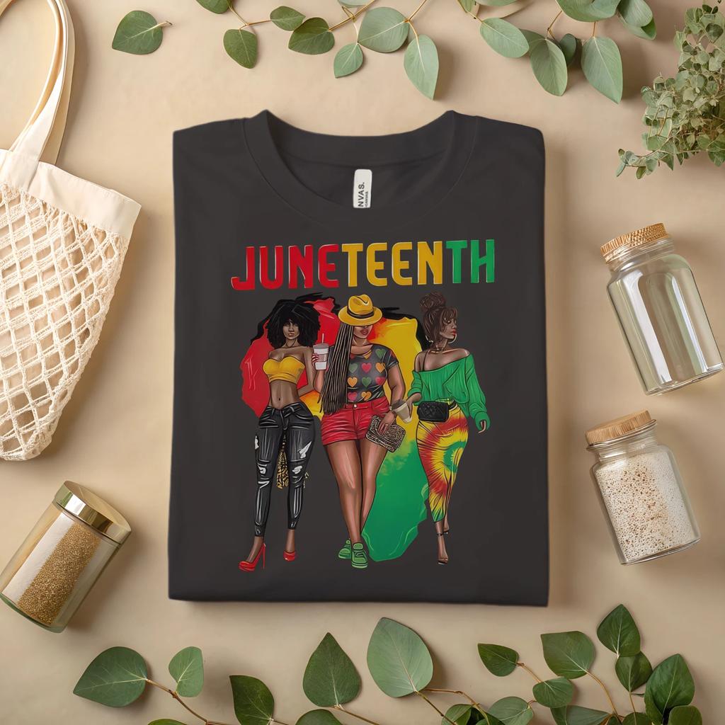 Juneteenth Shirt Black Women African Pride T-Shirt Afrocentric Fashion Tee A386