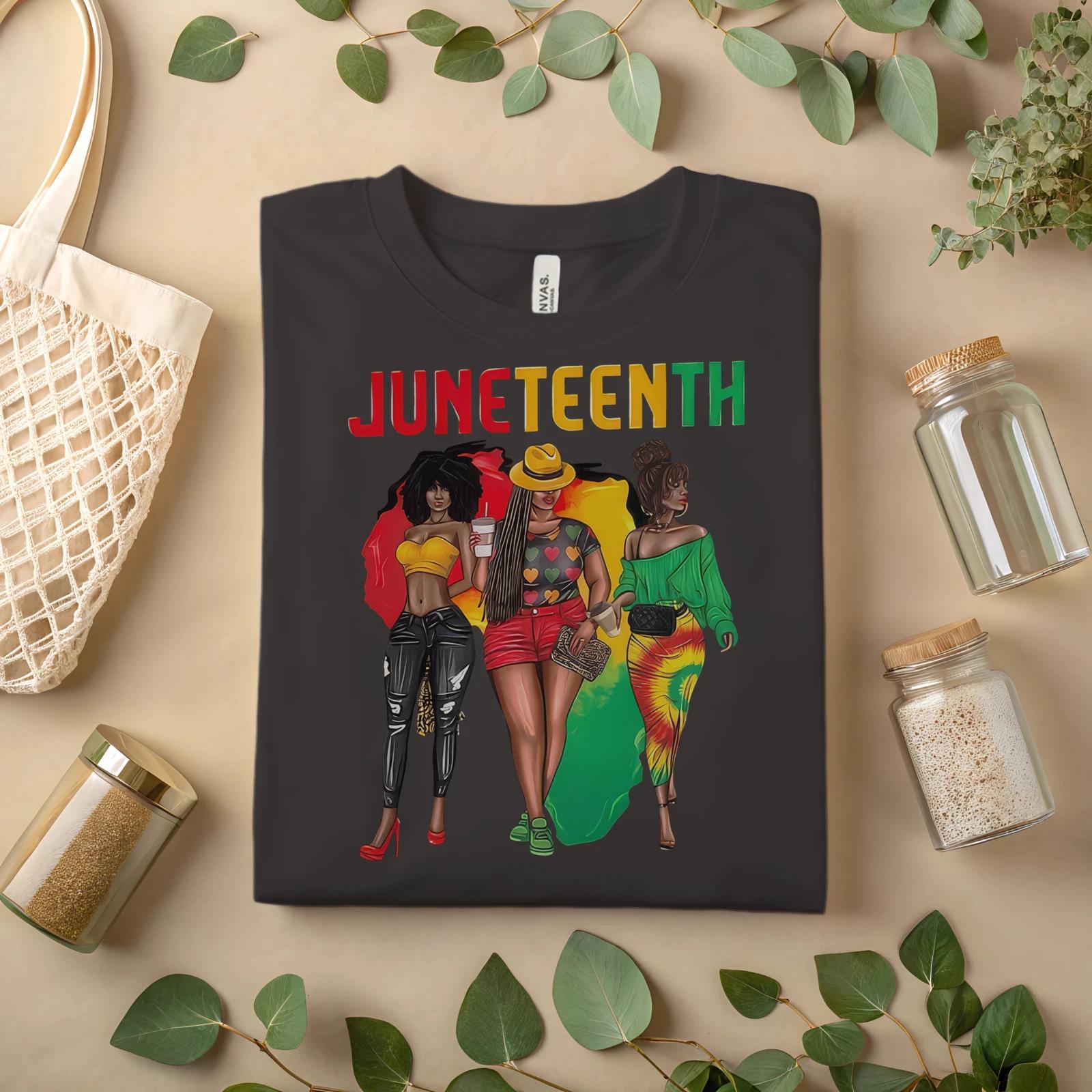 Juneteenth Shirt Black Women African Pride T-Shirt Afrocentric Fashion Tee A386 2XL