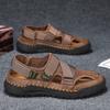 Hand-stitching Men's Beach Flats New Fashion Male Sandals Summer Outdoor Leisure Hollow Out Shoes Breathable Soft Mesh Footwear