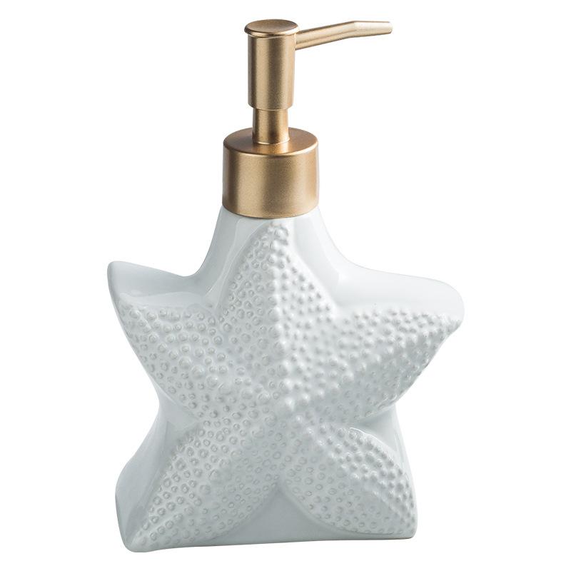 Étoile de mer européenne Accessoires de salle de bain Étoile de mer ménagère Céramique Gobelet de lavage Distributeur de savon Porte-savon Organisateur de salle de bain Nouveau