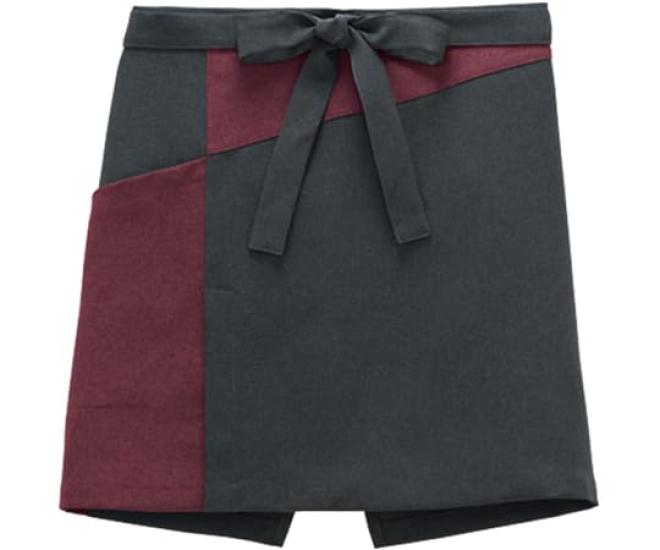

Short Apron Japanese Short Apron FK7200 Charcoal x Red F [Face Mix]