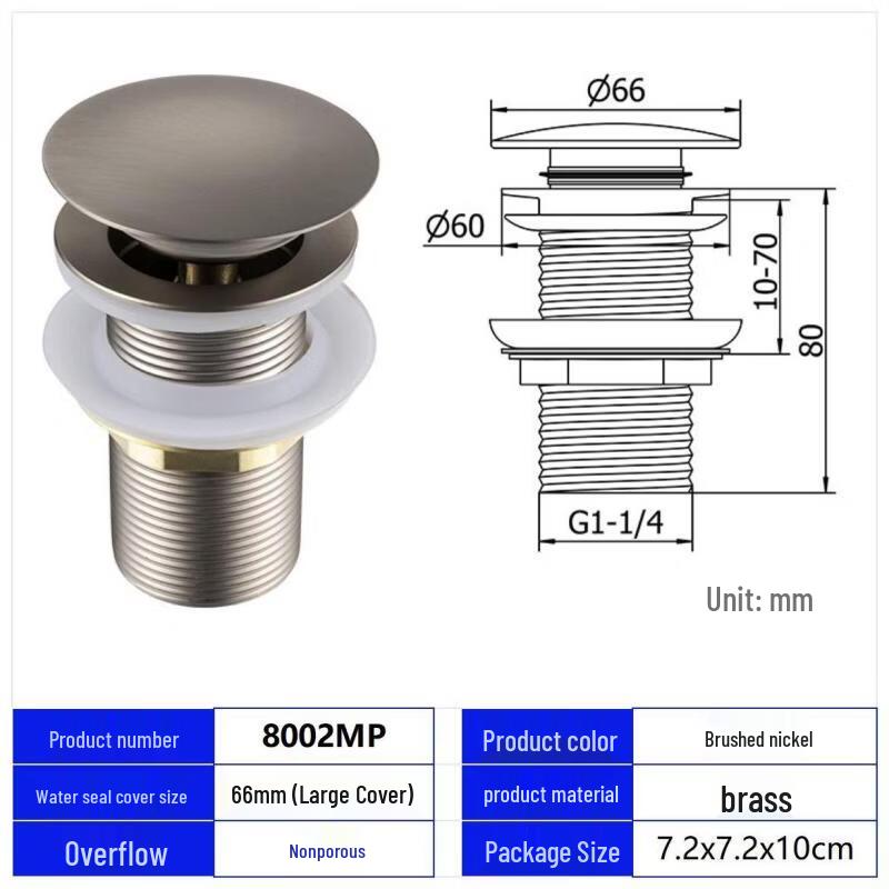 Electroplated Pop-up Sink Drainer