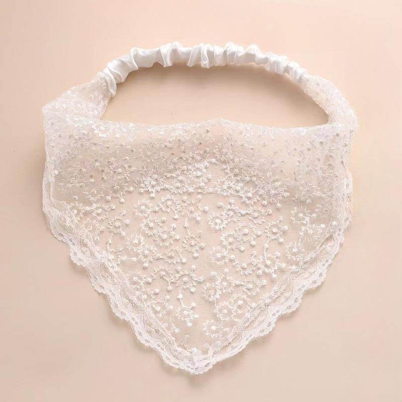 

Элегантный кружевной шарф с вышивкой, ажурный, фуляр, бандана, однотонный треугольный шарф, тонкий винтажный платок для волос, женский one size