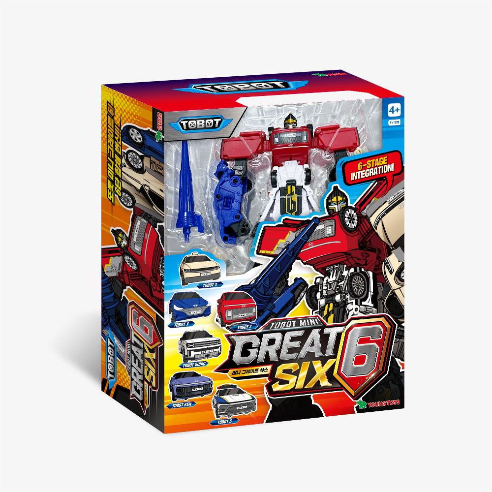 [young toys] Mini Tobot Great Six Transforming Robot Action Figure