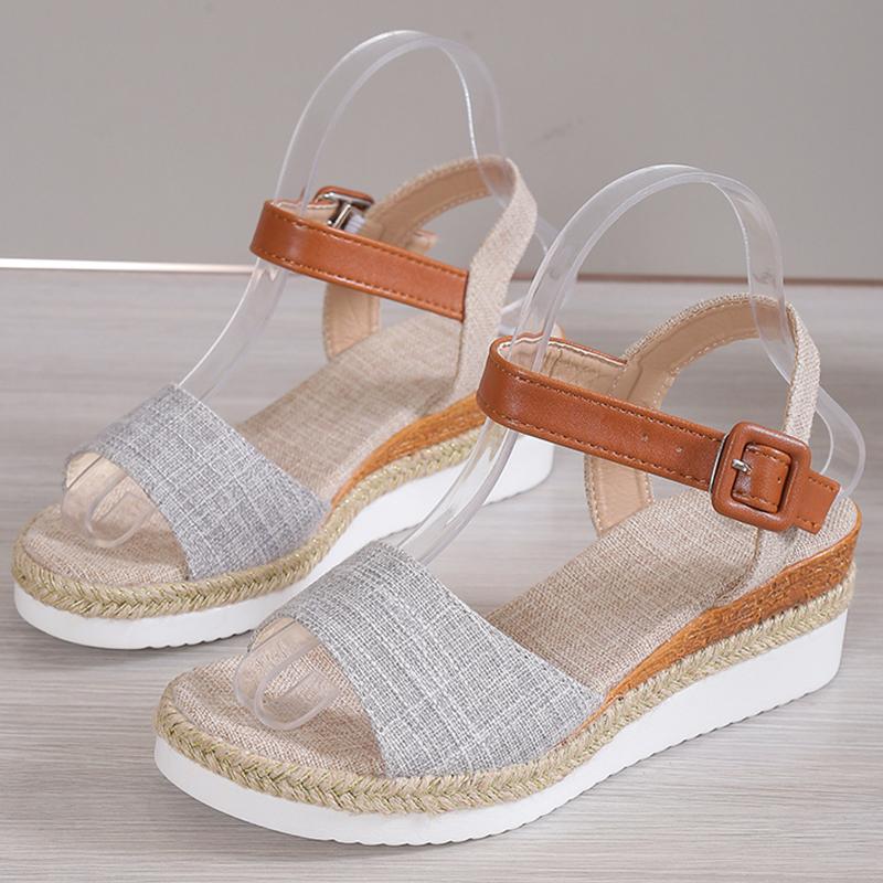 Fashion Summer Shoes Sandals Women Soft Sandals Ladies Slip On Sandals For Women Wedge Ladies Shoes Plus Size Footwear Slipper Female