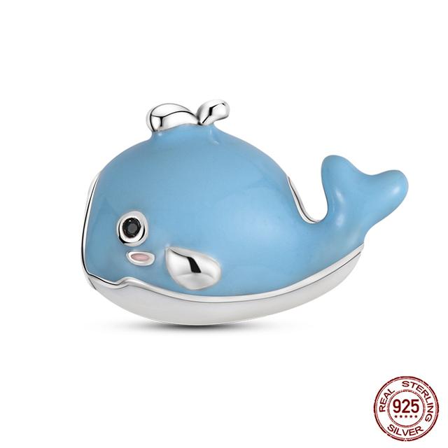 

100% настоящее серебро 925 пробы, серия Ocean, краб, черепаха, русалка, подвески, бусины, подходят для оригинальных модных браслетов, ювелирные изделия, подарки