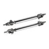 2 Pcs Splitter Strut Rods 7.5cm Adjustable Bumper Protector Lip Rod Splitter Silver Universal For Car
