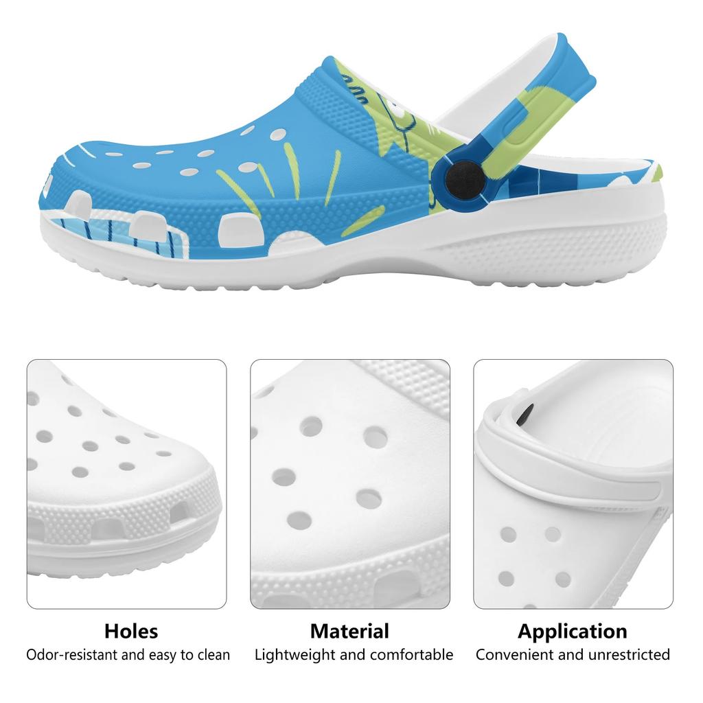 Erwachsene Unisex Süße Bedruckte EVA Clogs Leichte Weiche Slip-On Freizeitschuhe Flexible Weiche Sohle Sommersandalen Einfach für den täglichen Gebrauch