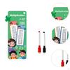 Kids Mathematics Flashcard with Binder Ring Reusable Tear Resistance 15 Card