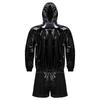 S-3XL Set Abbigliamento Sportivo Impermeabile da Uomo Felpa con Cappuccio e Zip Frontale a Maniche Lunghe Giacca a Vento con Slip Integrati Boxer per Nuoto Allenamento Outfit Anti-Sudore