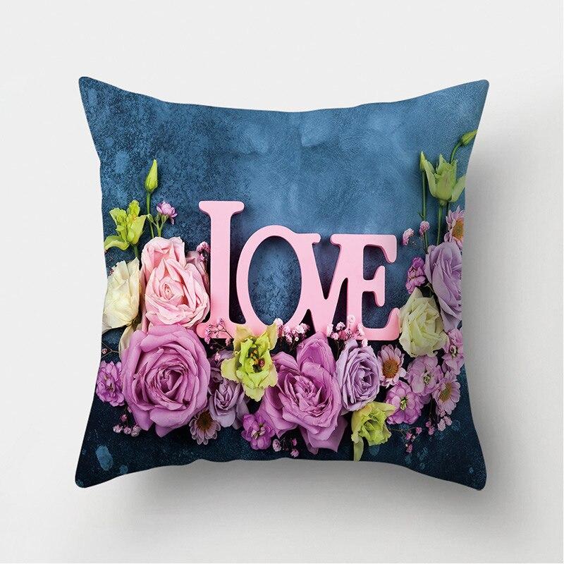 pink rose cushion