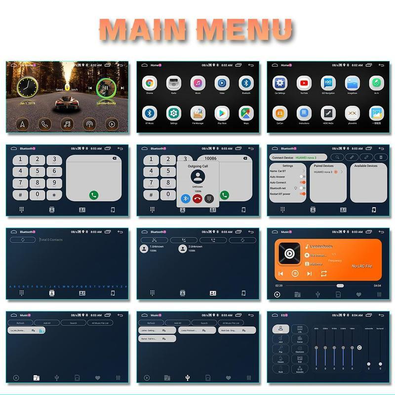 7''  Universal Auto Android Car Radio Touch Screen Support Car DVR Rear View Mirror Link WIFI GPS Bluetooth FM Receiver