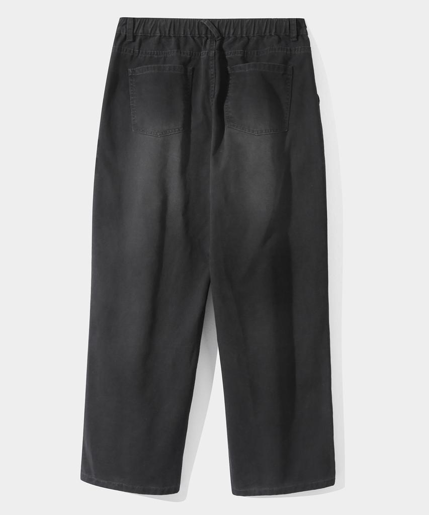 Dimiteulibeullaeg Essential Fade Wash Fatigue Pants_Black