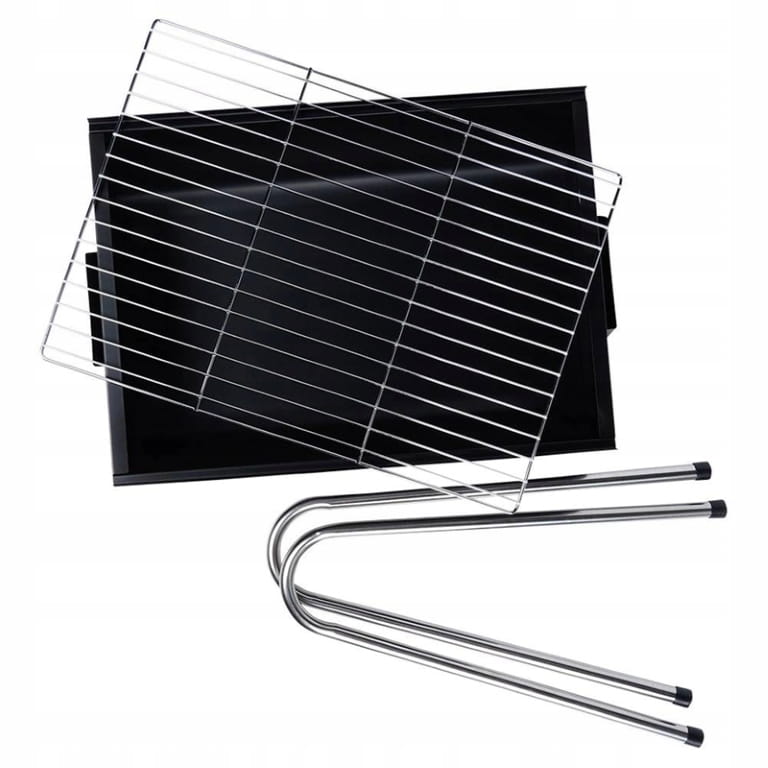 Tourist charcoal grill 48x33x46cm portable stainless steel black