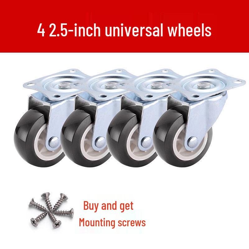 1-3 Inch Silent Swivel Caster Wheels with Brakes for Furniture and Trolleys
