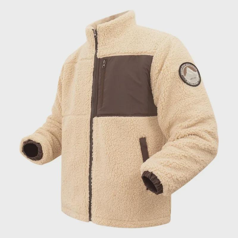 Men's 2024 Winter Windproof Lambskin Fleece Coat