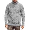 Men's European & American High Neck Knitted Sweater, 2025 Fashion Plus Size Knitwear