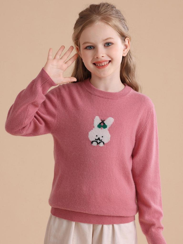 Kaschmirpullover für Mädchen - Herbst/Winter-Stil, Kinder Wollstrickpullover