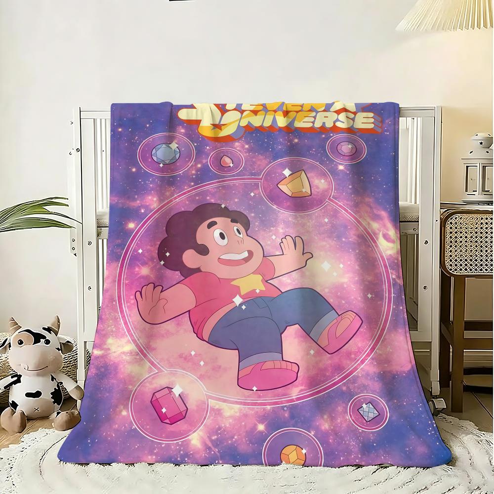 Steven Universe Retro Kraft Throw 240g Flannel Blanket Lightweight Soft Skin-friendly Summer Thin Throw Blanket 75x90cm