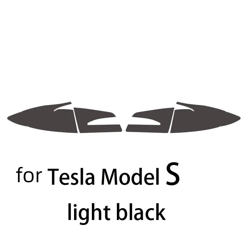 Rear Headlamp Car Styling Sticker For Tesla Model 3/S/Y Headlamps TPU Smoked Black Taillight Protector Film Accessories