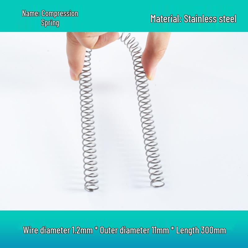 Steel Wire Compression Spring, 1.2-50mm Diameter, Long, Thin & Durable, Yellow, 300 Available