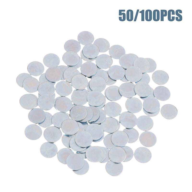 50/100Pcs For DIY Handmade Make Accessories Ultra-thin Round Galvanized Sheet Iron Sheet
