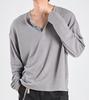 Beoteunseoul Ecocosy Henley Neck Knit T-Shirt (Gray)