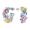 Pendientes Bañados en Oro con Logo de la Marca Gema Pendientes para Mujer Coloridos 5692412