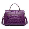 Borsa da donna con fantasia coccodrillo, borsa a tracolla da donna in vera pelle, borsa a mano in pelle bovina primo strato, borsa da donna in pelle di coccodrillo in vendita diretta