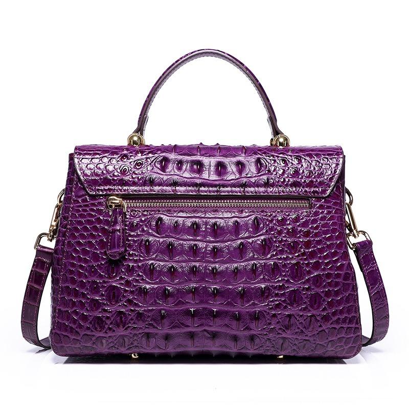 Borsa da donna con fantasia coccodrillo, borsa a tracolla da donna in vera pelle, borsa a mano in pelle bovina primo strato, borsa da donna in pelle di coccodrillo in vendita diretta