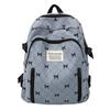 Schoolbag trendy schoolbag women's new corduroy large capacity bow printing student backpack high value backpack