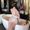 Tearable See-Through Lingerie Set: Tempting Stockings Bodysuit