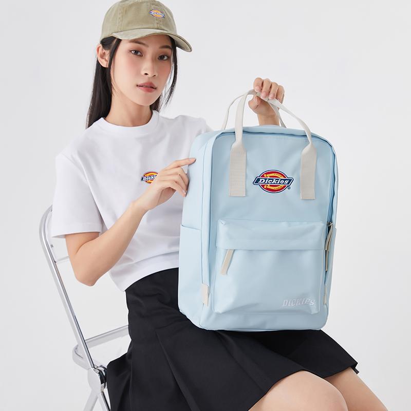 Dickies Minimalist Embroidered Logo Polyester Student Backpack Women Backpack Light-Green Purple Washed-Blue DK-B009