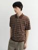 Deonseuteupomaen Striped Polo Knit_Unisex_Udsw6B127_Brown / Mint