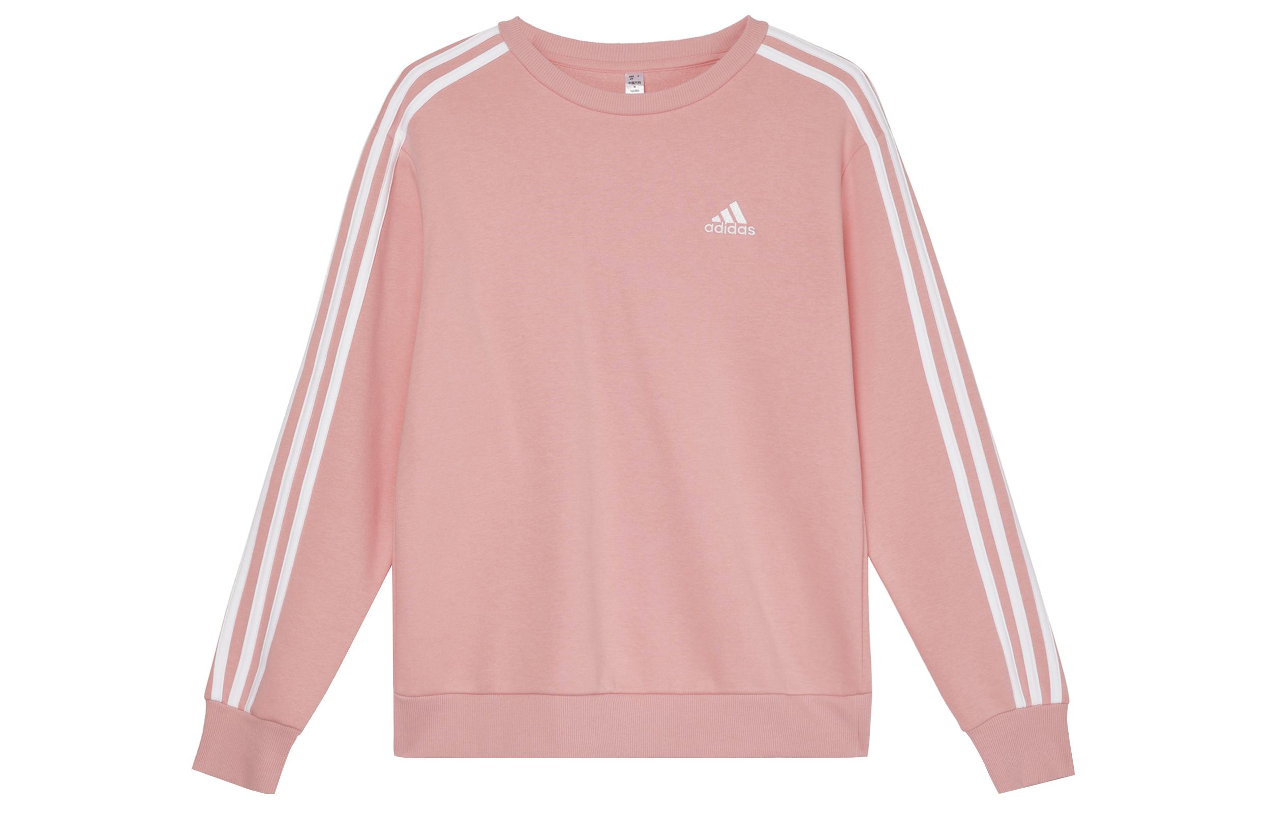 

Adidas 3 Stripes Side 3 Pack Striped Logo Vintage Fleece Lined Thick Casual Crew Neck Long Sleeved Sweatshirt Women s IY1703 M