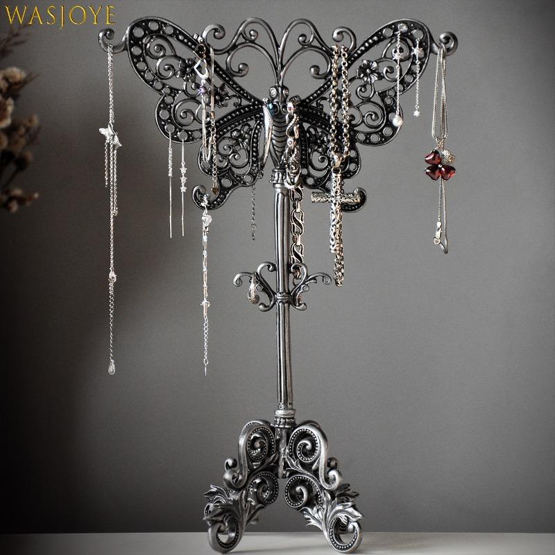 Nordic Princess Jewelry Stand Metal Ornament Holder Home Creative Display Rack Organizer Desktop Decor for Women Girls