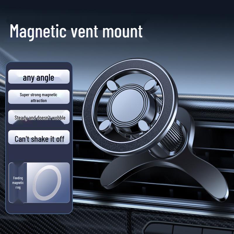 MagSafe Car Phone Holder: Strong Magnetic Rotating Mount