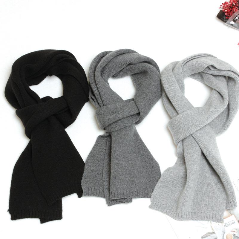 12-Gauge Pure Cashmere Thick Knit Scarf, Unisex, Available in 10 Colors, Stylish and Warm