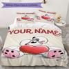 Custom Name Diddl Bedding,Quilt Set Quilt Cover Pillowcase Home Birthday Gift(1 * Duvet Cover + 2 * Pillowcase, Without Core)_xia