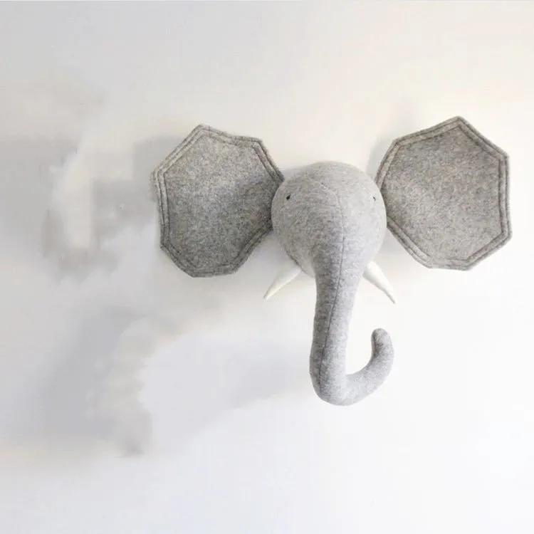 Jucării umplute cu suport de perete pentru copii 3D pentru copii, perete de pepinieră, accesorii pentru decorarea casei, cadouri de zi de naștere, zebră/elefant/girafă
