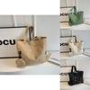 Large Capacity Canvas Tote Bag For Women Stylish Embroidered Letter Design For School