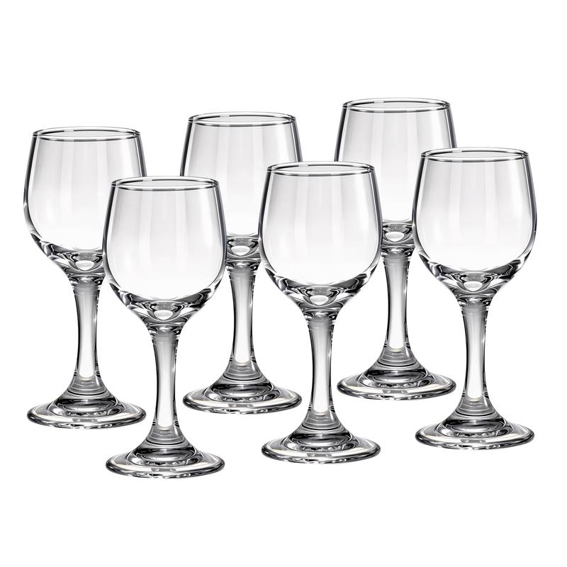 

QINGPINGGUO Crystal Stemmed Tasting Glasses, 125ml Set of 6