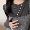 Simple Water Droplet Pendant Necklace For Women Fashion Irregular Metal Smooth Long Y-Shaped Necklace Sweater Chain Jewelry