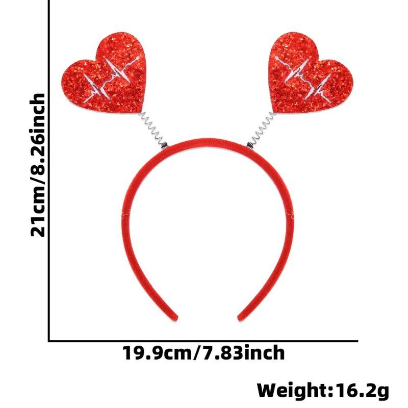 1 Valentine's Day Love Themed Headband for Valentine's Day Party Romantic Outfit with Love Elements and Diverse Design Styles